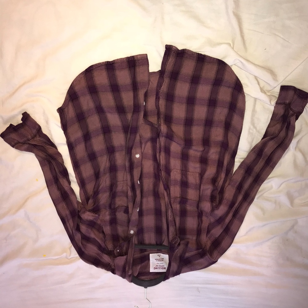 Pink and deep pink flannel